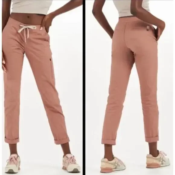 Vuori Ripstop Cargo Pants Womens Size Large Clay Drawstring - Picture 1 of 8